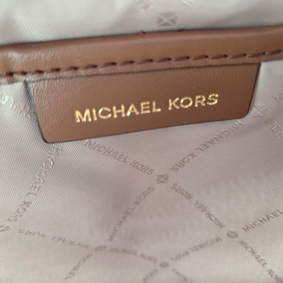 Michael Kors Adina Backpack Pebbled Leather Brown Medium Gold Hardwear Bag main image 7